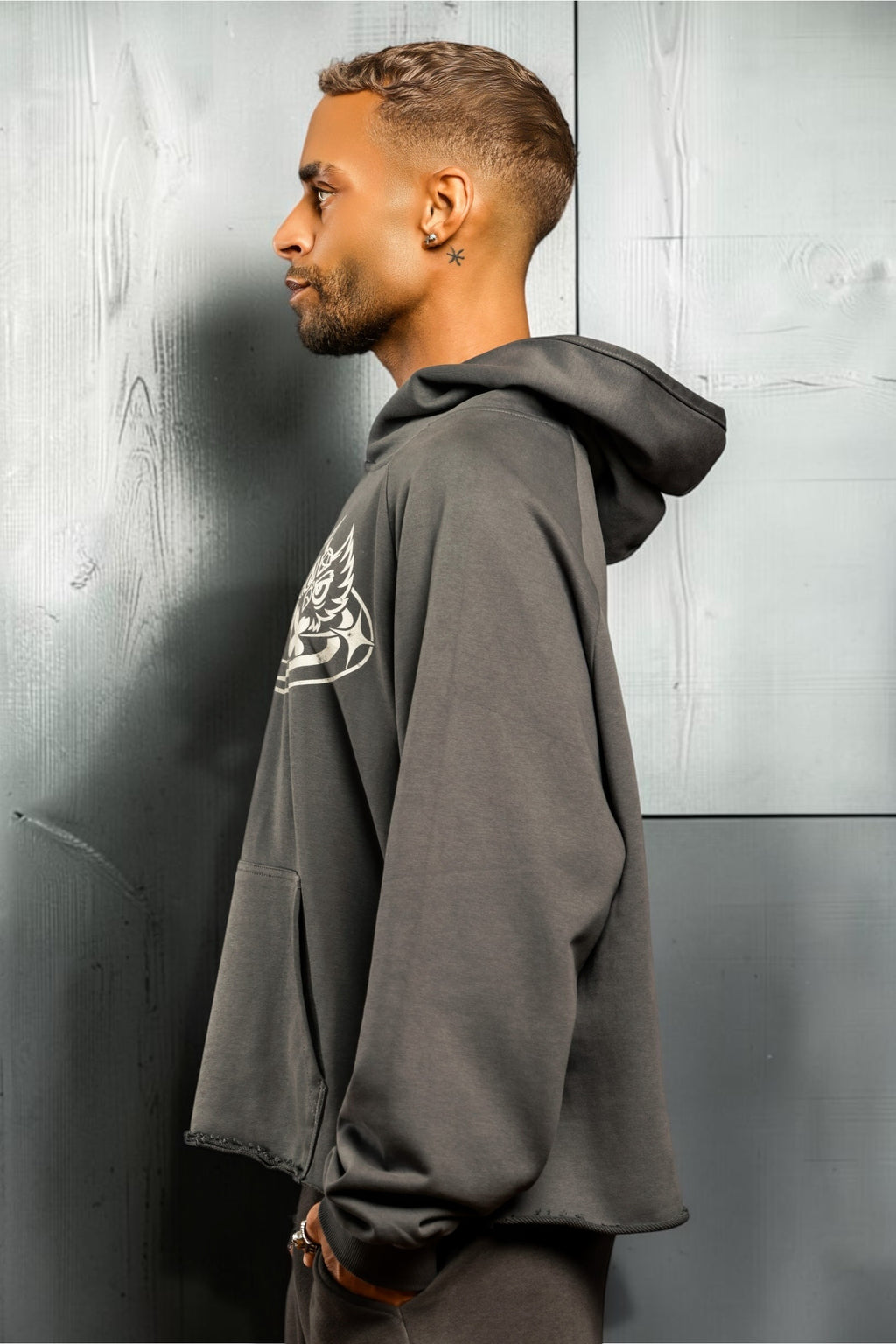 Raw Boxy Hoodie